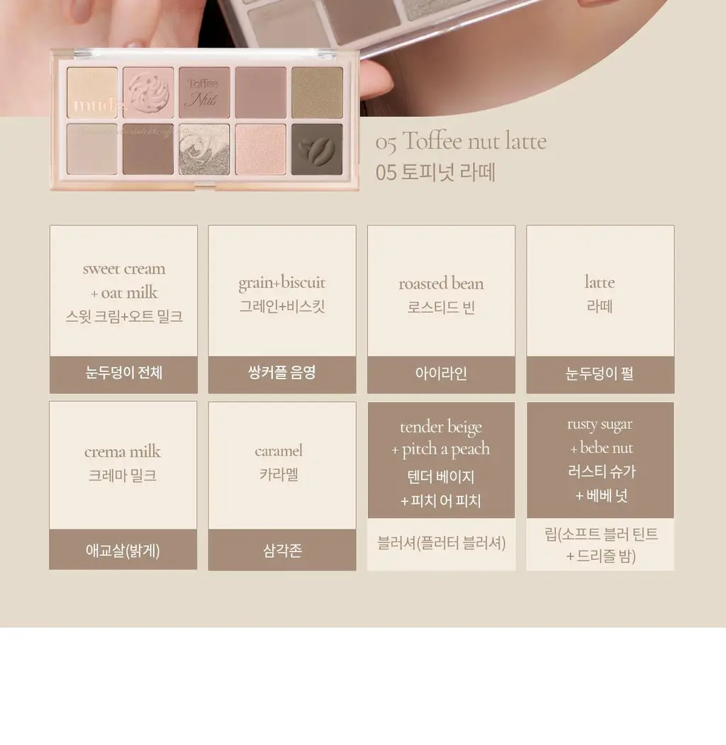 [NEW컬러] 뮤드 숄 모먼트 아이섀도우 팔레트 8종 중 택1 상세페이지 178